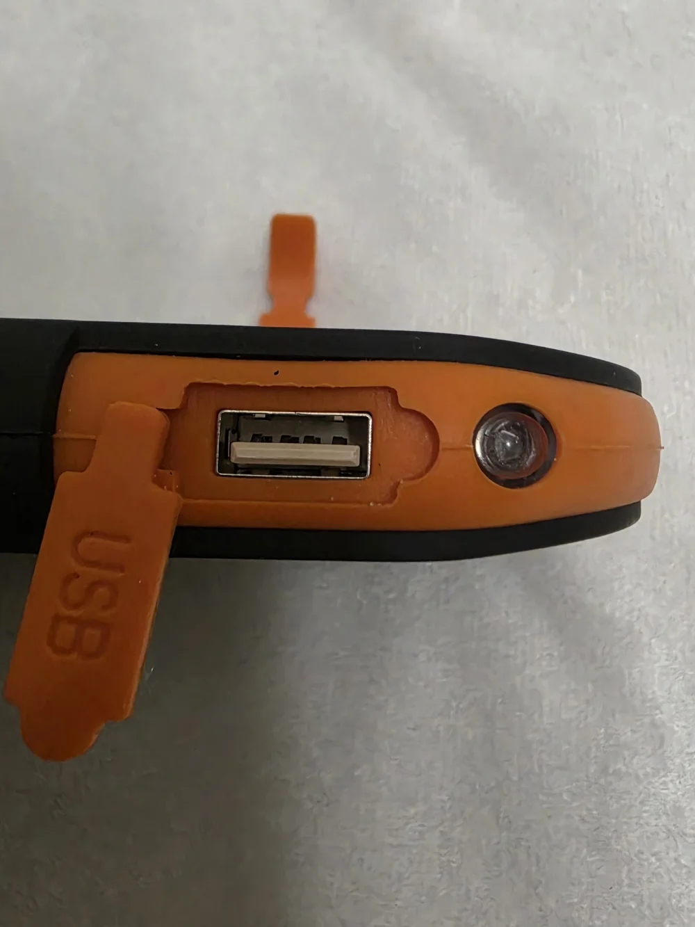 Celltronix 12000mAh Portable Solar Power Bank Rugged Orange Dual USB & LED Light